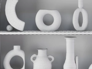 decor vase set42 3D Model