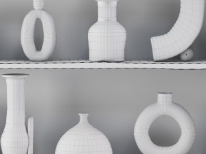 decor vase set42 3D Model