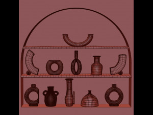 decor vase set42 3D Model