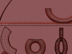 decor vase set42 3D Model