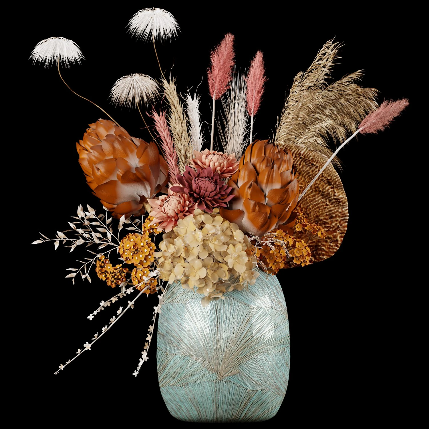 Dried flower s 3D Model .c4d .max .obj .3ds .fbx .stl .blend 