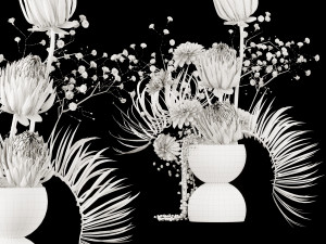 Dried Flowers in Vase 3D Модель