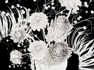Dried Flowers in Vase 3D Model