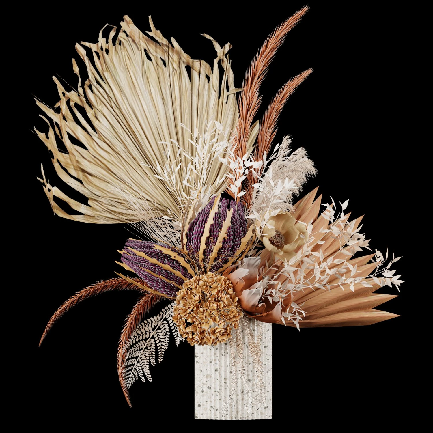 Dry-flowers s 3D Model .c4d .max .obj .3ds .fbx .stl .blend 