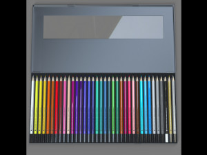 colored pencils box set Modèle 3D