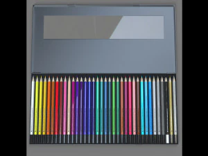 색연필 상자 세트 3D 모델