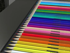 색연필 상자 세트 3D 모델