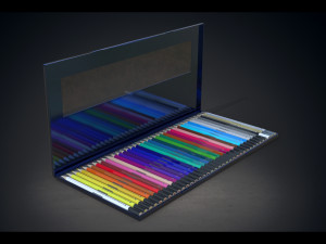 colored pencils box set Modèle 3D