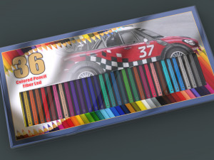colored pencils box set Modèle 3D