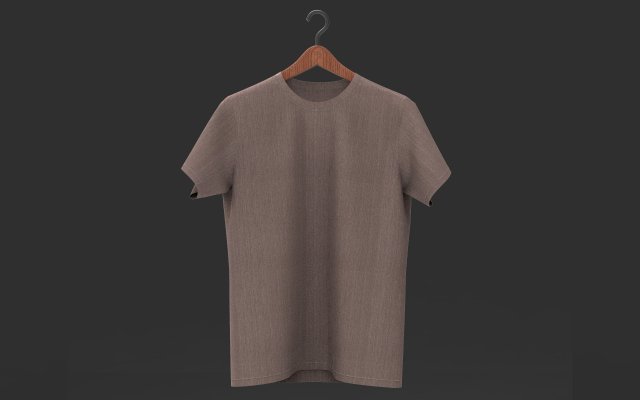 Standard t-shirt 3D Model .c4d .max .obj .3ds .fbx .stl .blend 