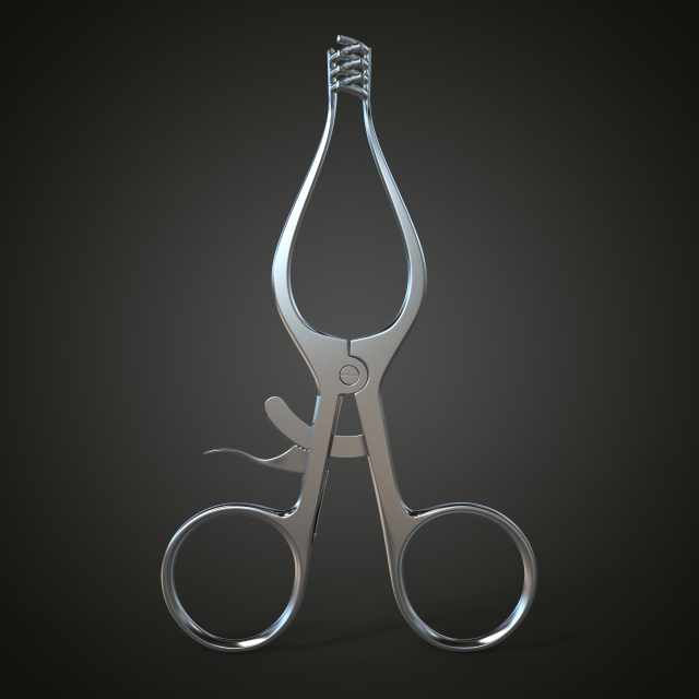 weitlaner retractor 3x4 teeth Model 3D .c4d .max .obj .3ds .fbx .stl .blend 