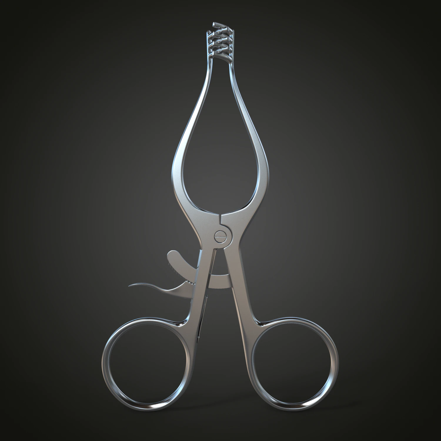 weitlaner retractor 3x4 teeth 3D Model .c4d .max .obj .3ds .fbx .stl .blend 