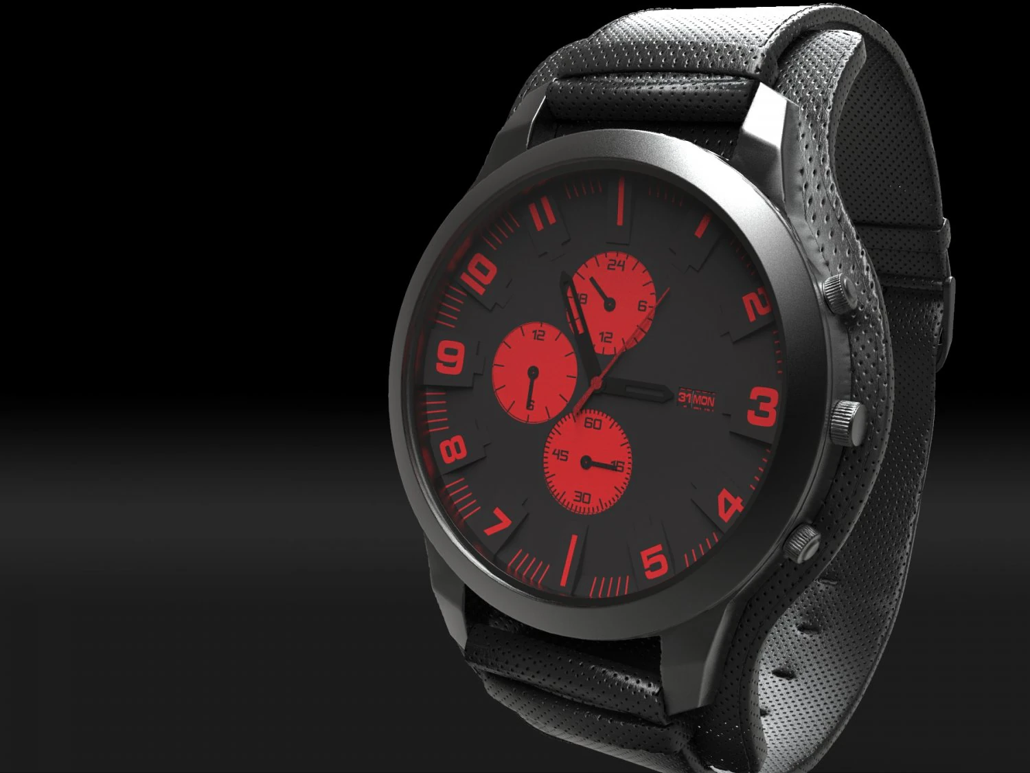 curren 3d watch 3D Model .c4d .max .obj .3ds .fbx .stl .blend 