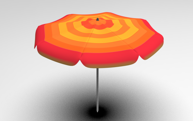 Beach Umbrella-canopy 3D Model .c4d .max .obj .3ds .fbx .stl .blend 