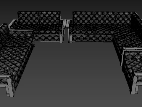 11 seater sofa set 3D Model