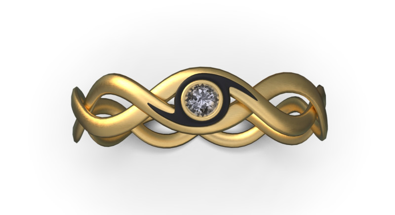 Zig zag ring Model 3D .c4d .max .obj .3ds .fbx .stl .blend