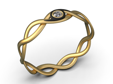 Zig zag ring Model 3D