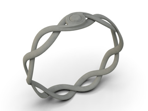 Zig zag ring Model 3D