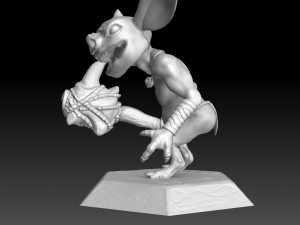 the legend of zelda bokoblin with dragonbone club 3D प्रिंट मॉडल