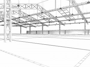 51 exhibition hall Modèle 3D