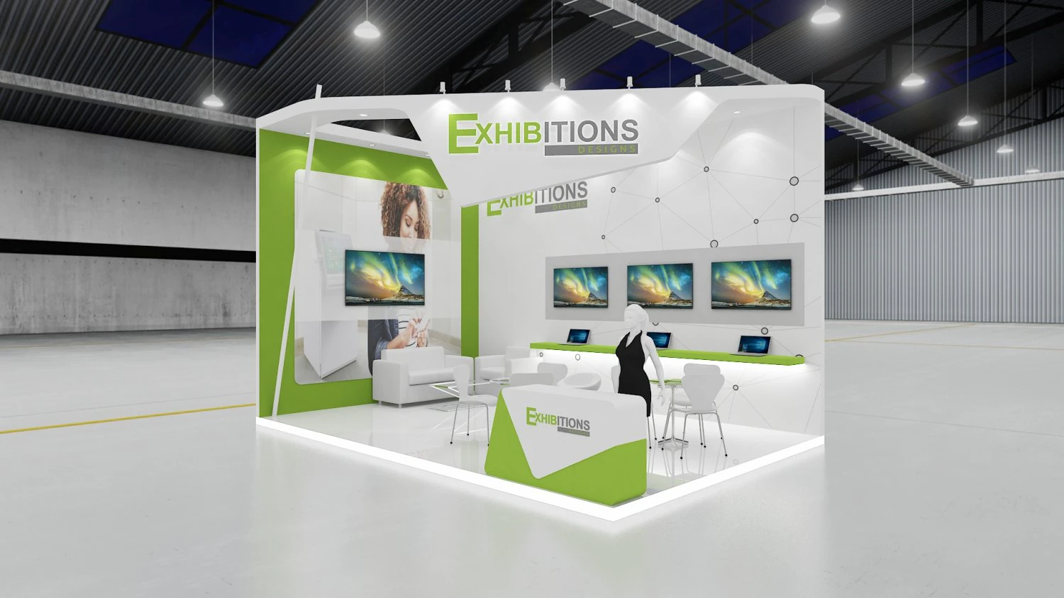 exhibition stand 3D Model .c4d .max .obj .3ds .fbx .stl .blend 