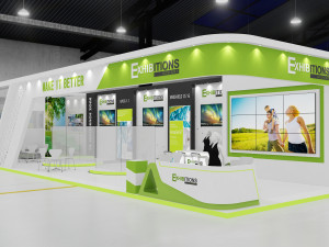 EXHIBITION STAND 13X6 Modello 3D