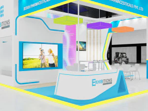 exhibition stand 3 side open 3D Model