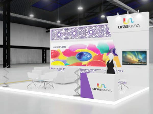 exhibition stand 3 side open two options 3D Model