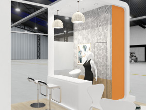 exhibition stand 4 side open 3D 模型