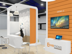 exhibition stand 4 side open 3D 模型