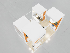 exhibition stand 4 side open 3D 模型