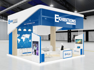 exhibition stand island Modelo 3D