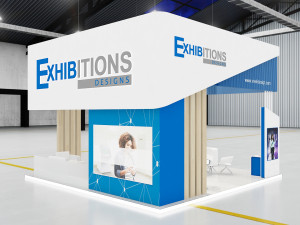 exhibition stand island Modelo 3D