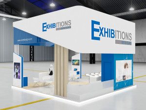 exhibition stand island Modelo 3D
