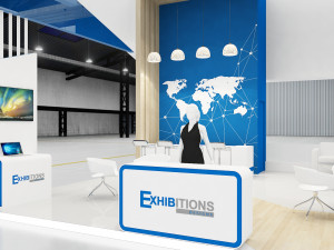 exhibition stand island Modelo 3D