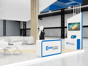 exhibition stand island Modelo 3D