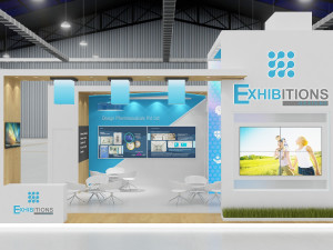 exhibition stand 3 side open Modèle 3D