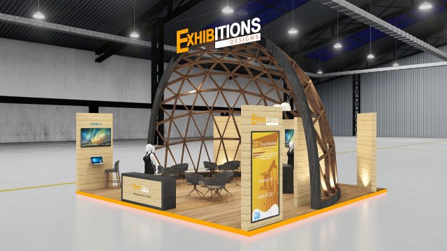 exhibition stand island 3d 3D 모델 .c4d .max .obj .3ds .fbx .stl .blend 