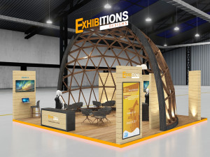 exhibition stand island 3d Modèle 3D