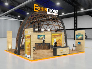 exhibition stand island 3d 3D Model