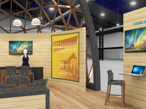 exhibition stand island 3d 3D 모델