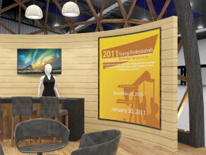 exhibition stand island 3d 3D Model