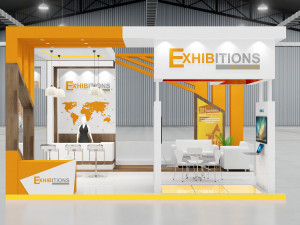 EXHIBITION STAND ISLAND 4 SIDE Modello 3D