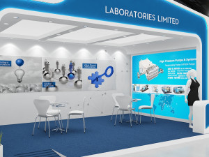 exhibition stand one sides open stall 3D Modell