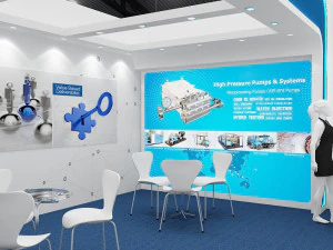 exhibition stand one sides open stall 3D Model