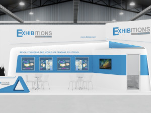 exhibition stand two sides open stall 3D 모델