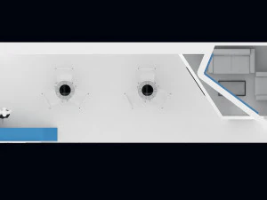 exhibition stand two sides open stall 3D Model