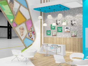 exhibition stand three sides open stall 3D 模型