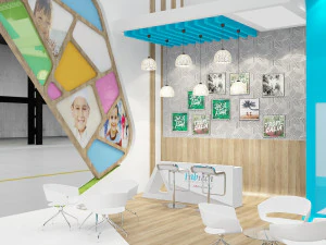 exhibition stand three sides open stall 3D Model