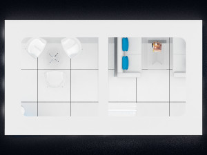 exhibition stand two sides open stall 3D Model
